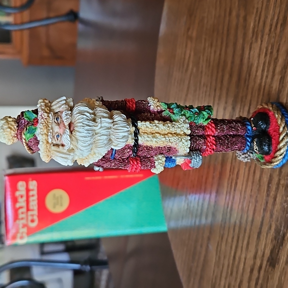 Crinkle Claus Slim Line Santa  Figurine By Possible Dreams Holiday Christmas